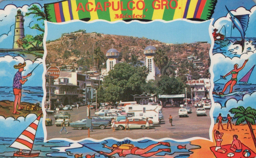 Mexico Postcard - Alvarez Square, Acapulco, Guerrero - Mo’s Postcards 