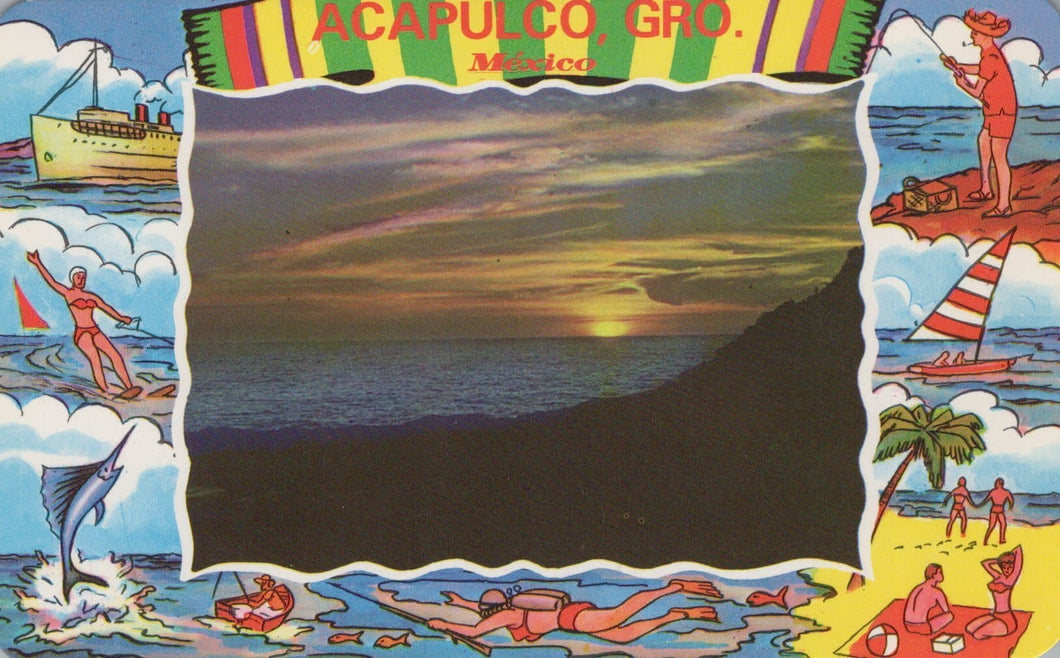 Mexico Postcard - Sunset in Acapulco, Guerrero - Mo’s Postcards 