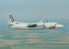 Load image into Gallery viewer, Aviation Postcard - Fokker 50 SAS Scandinavian Commuter OY-KAE Aeroplane - Mo’s Postcards 
