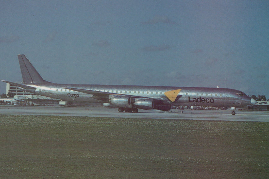 Aviation Postcard - CC-CYQ DC8 Ladeco Aeroplane, Miami Airport, 1994 - Mo’s Postcards 