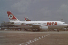 Load image into Gallery viewer, Aviation Postcard - PH-AGF A310 MEA Aeroplane at London Heathrow Airport, 1992 - Mo’s Postcards 

