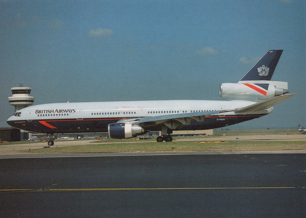Aviation Postcard - Douglas DC-10-30 British Airways Aeroplane - Mo’s Postcards 