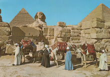 Load image into Gallery viewer, Egypt Postcard - Giza - The Great Sphinx and Keops Pyramid - Mo’s Postcards 
