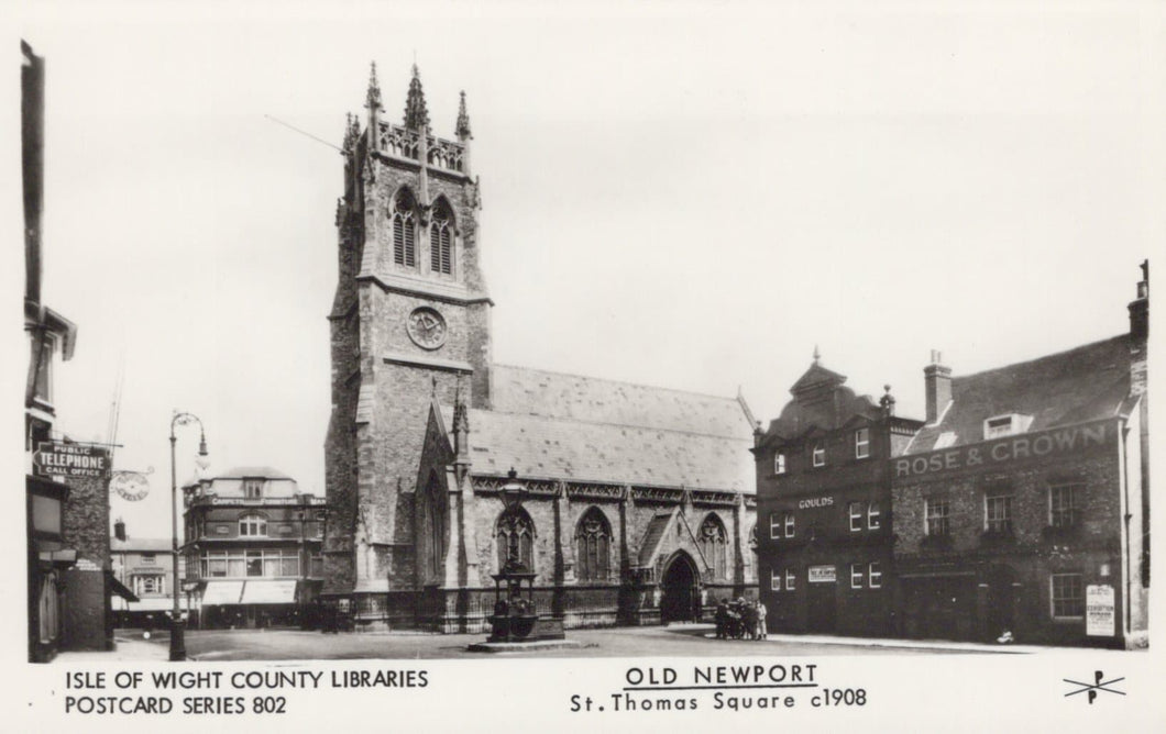 Isle of Wight Postcard - Old Newport - St Thomas Square c1908 - Mo’s Postcards 