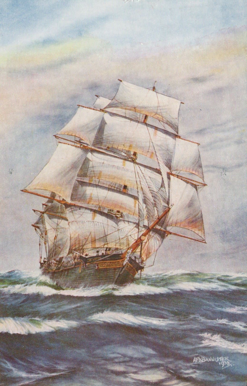Shipping Postcard - Sailing Ship 
