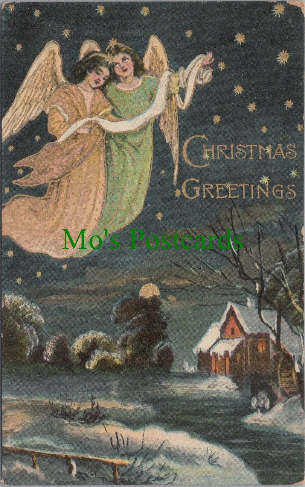 Greetings Postcard - Christmas Angels