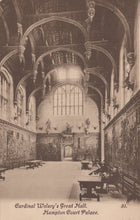 Load image into Gallery viewer, Middlesex Postcard - Cardinal Wolsey&#39;s Great Hall, Hampton Court Palace, 1914 - Mo’s Postcards 
