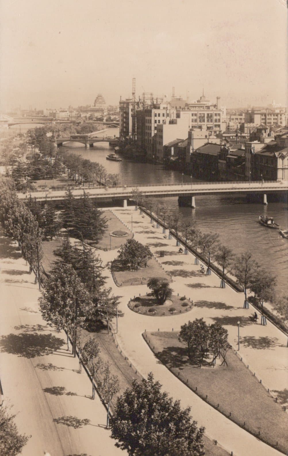 Japan Postcard - View of a Japanese City, 1938 - Mo’s Postcards 