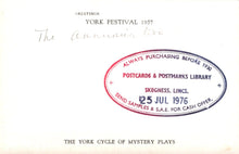 Load image into Gallery viewer, Theatrical Postcard - York Festival 1957 - The York Cycle of Mystery Plays - Mo’s Postcards 
