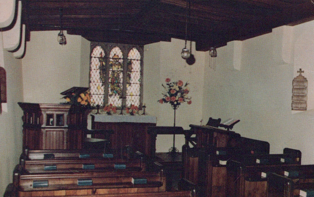 Devon Postcard - Interior of St Michael's Church, Brentor - Mo’s Postcards 