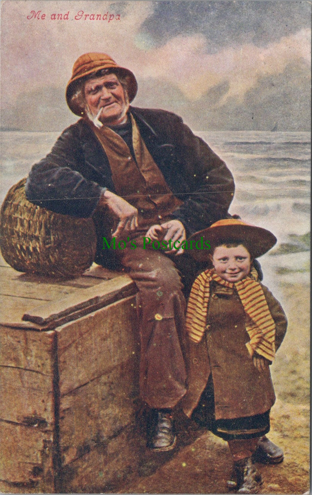 Children Postcard - Me and Grandpa