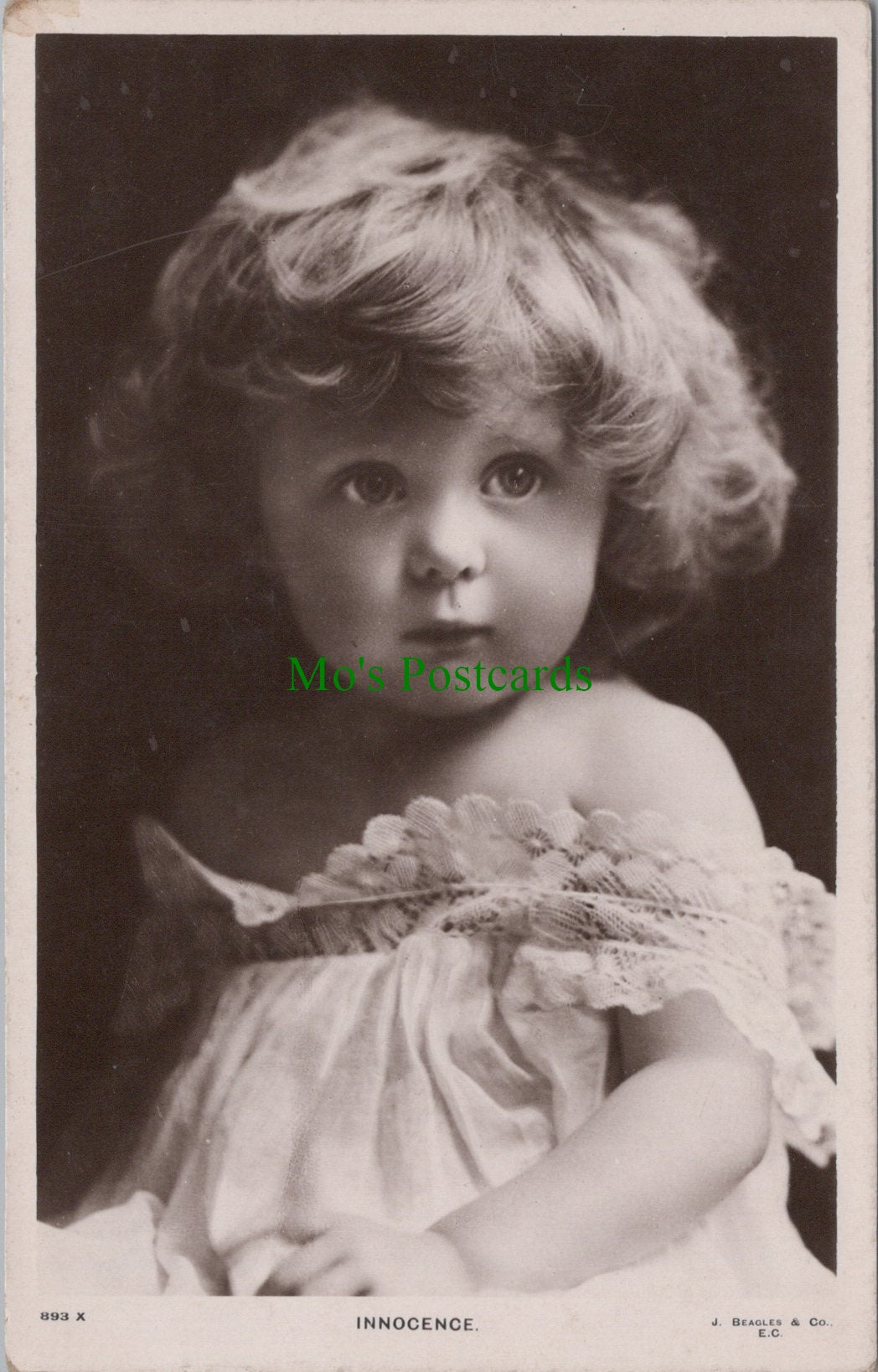 Children Postcard, Young Girl, Innocence