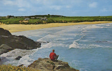 Load image into Gallery viewer, Cornwall Postcard - Harlyn Bay From St Cadoc&#39;s Point - Mo’s Postcards 
