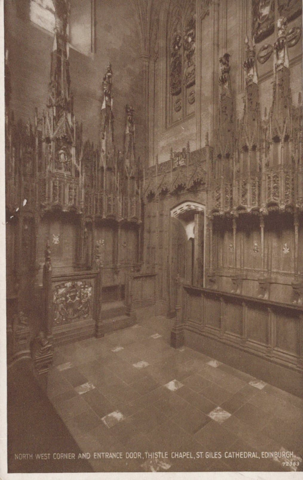 Scotland Postcard - North West Corner, Thistle Chapel, St Giles Cathedral, Edinburgh - Mo’s Postcards 