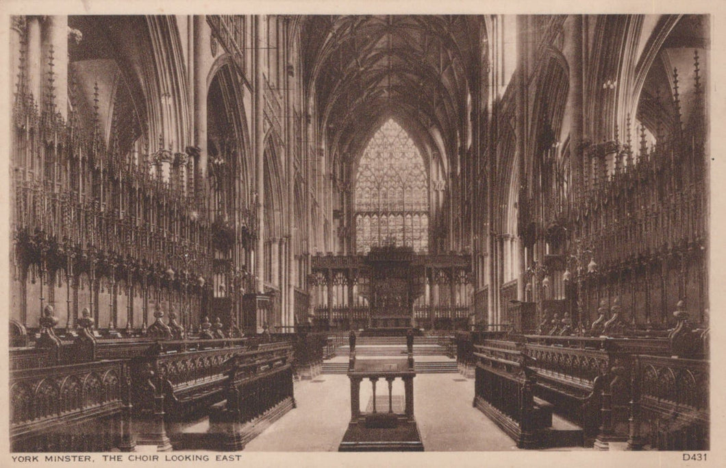 Yorkshire Postcard - York Minster - The Choir Looking East - Mo’s Postcards 