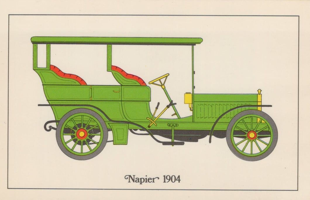 Vintage Cars Postcard - Napier, Great Britain, 1904 - Mo’s Postcards 