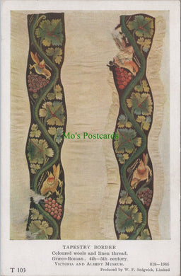 V & A Museum Postcard - Tapestry Border