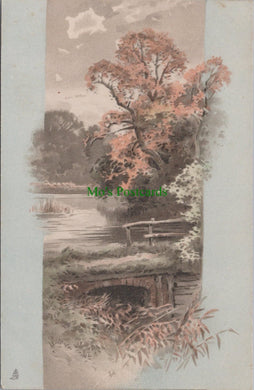 Nature Postcard - River and Tree Scene