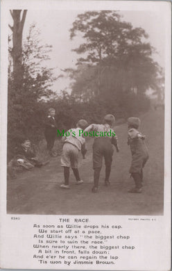 Children Postcard - Boys Running Race