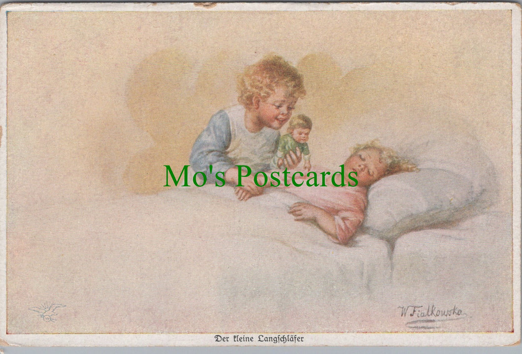 Children Postcard - Child Sleeping in Bed