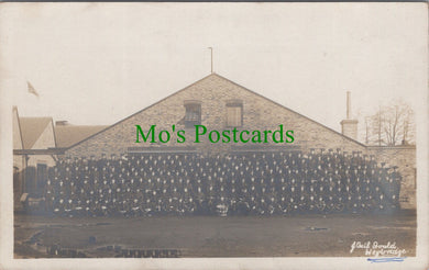 Military Postcard - Large Group of Soldiers, Weybridge?