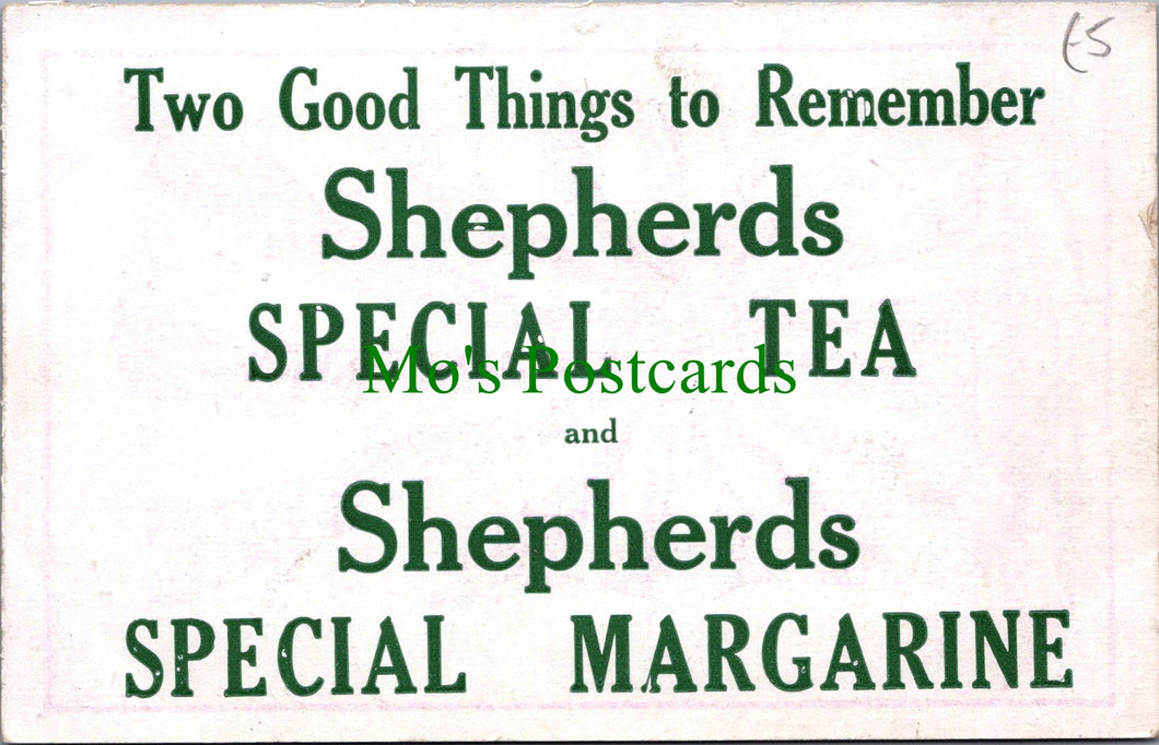 Advertising Postcard - Shepherds Tea & Margarine