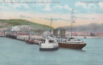 Kent Postcard - S.S.Deutschland, at Prince of Wales' Pier, Dover - Mo’s Postcards 