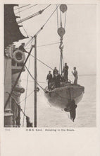 Load image into Gallery viewer, Military Postcard - Royal Navy - H.M.S. Kent - Hoisting In The Boats - Mo’s Postcards 
