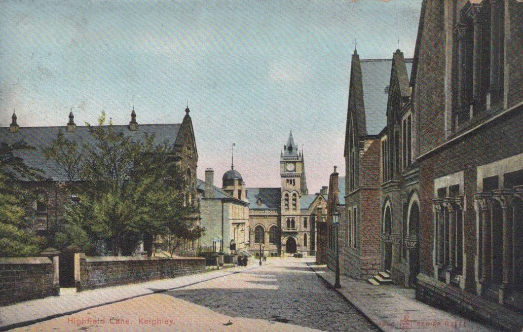 Yorkshire Postcard - Highfield Lane, Keighley, 1908 - Mo’s Postcards 