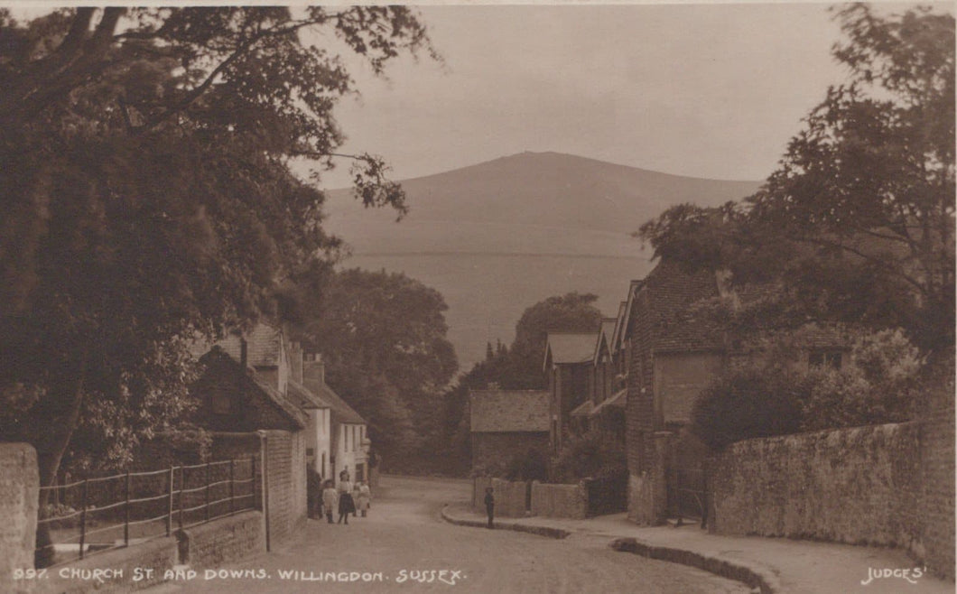Sussex Postcard - Church Street and Downs, Willingdon - Mo’s Postcards 