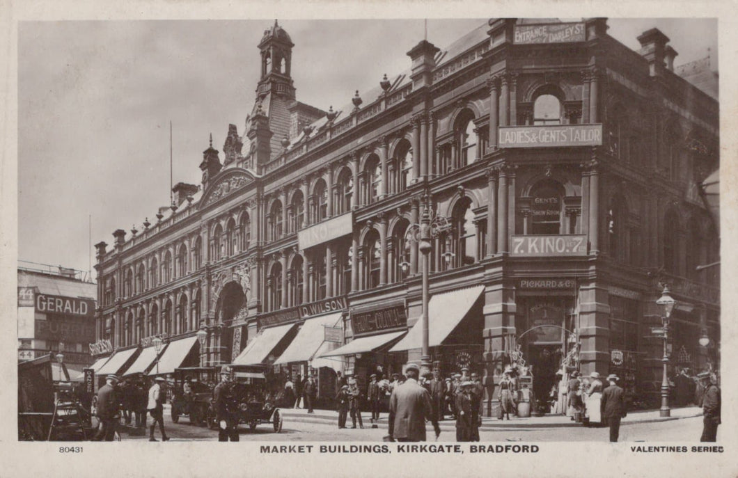 Yorkshire Postcard - Market Buildings, Kirkgate, Bradford - Mo’s Postcards 