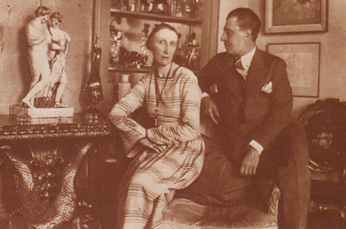 Nostalgia Postcard - English Poet Edith Sitwell and Her Brother and Writer Osbert Sitwell - Mo’s Postcards 
