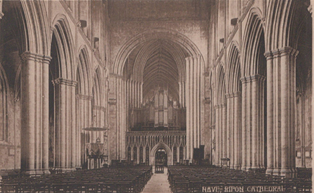 Yorkshire Postcard - The Nave, Ripon Cathedral - Mo’s Postcards 