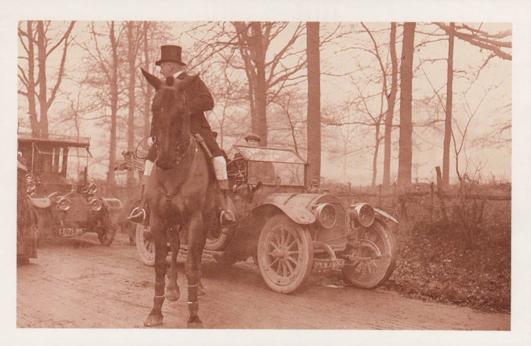 Nostalgia Postcard - Challenge Cars Meet The Hunt, 1912 - Mo’s Postcards 