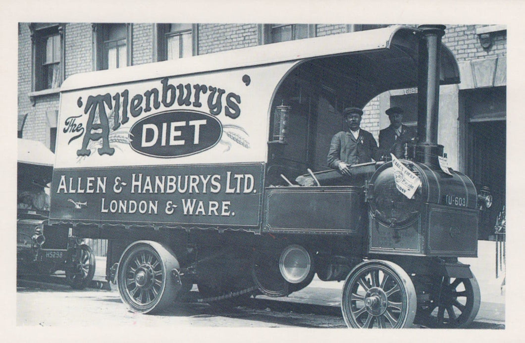 Nostalgia Postcard - Allenbury's Van, 1911 - Allen & Hanburys Ltd, London & Ware - Mo’s Postcards 