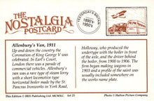 Load image into Gallery viewer, Nostalgia Postcard - Allenbury&#39;s Van, 1911 - Allen &amp; Hanburys Ltd, London &amp; Ware - Mo’s Postcards 
