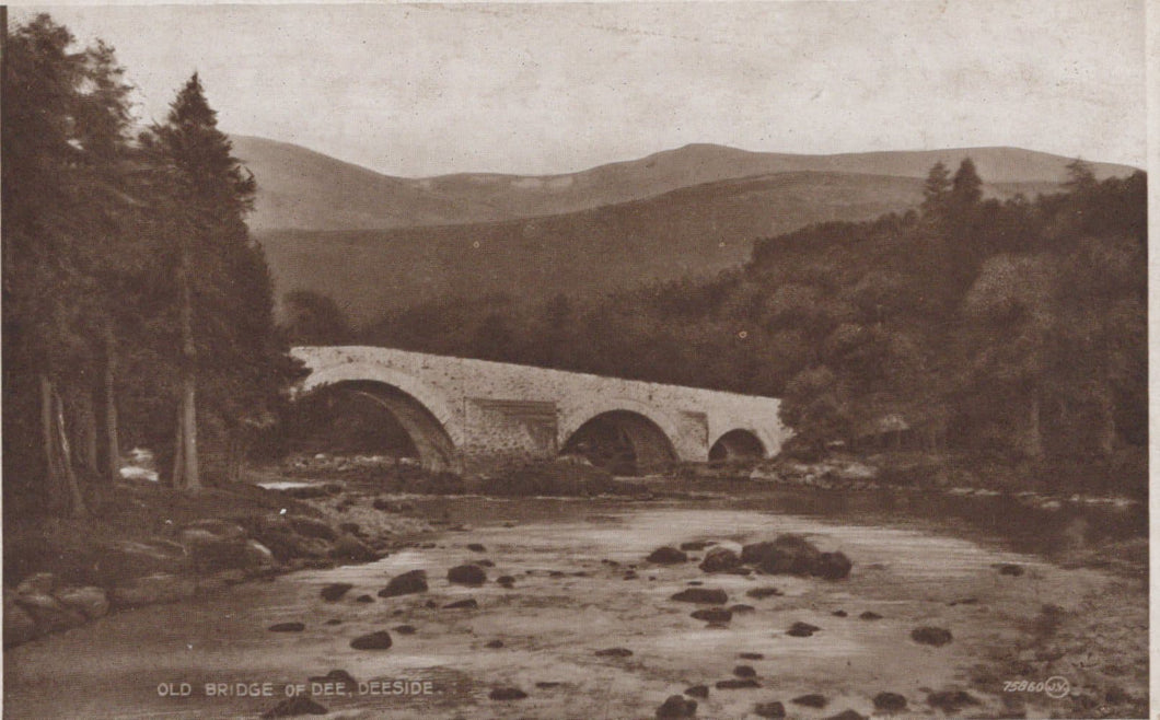 Scotland Postcard - Old Bridge of Dee, Deeside - Mo’s Postcards 
