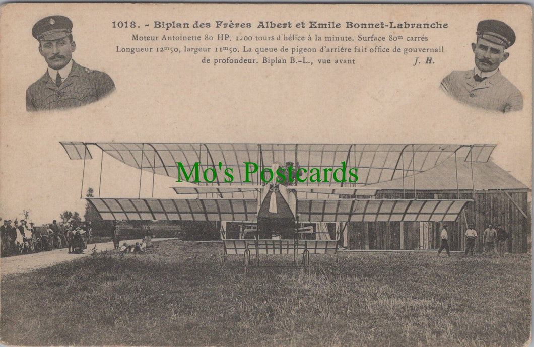 Aviation Postcard - Albert Et Emile Bonnet-Labranche