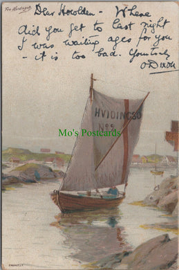Norwegian Artist Fra Hvidingso, Sailing Boat