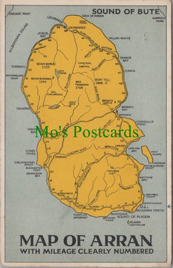 Maps Postcard - Map of The Isle of Arran