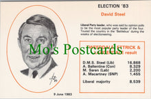 Load image into Gallery viewer, Politics Postcard, Election 1983, Politician David Steel
