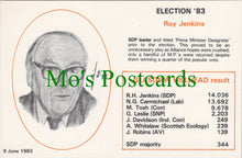 Load image into Gallery viewer, Politics Postcard, Election 1983, Politician Roy Jenkins
