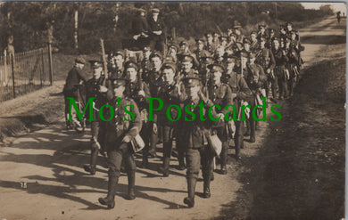 Military Postcard - Group of British Soldiers Marching