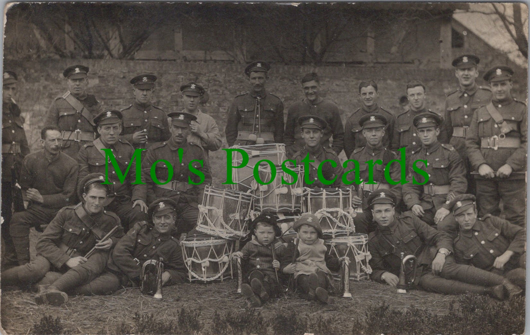 Military Band Postcard - Group of British Soldiers