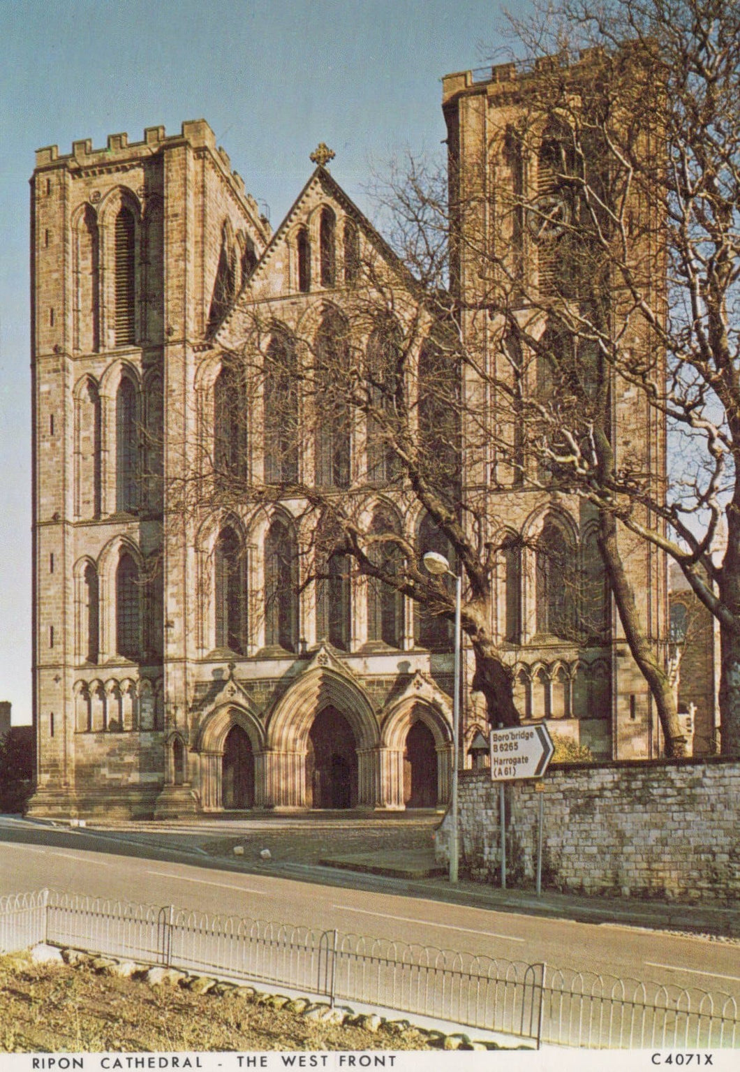 Yorkshire Postcard - Ripon Cathedral - The West Front - Mo’s Postcards 