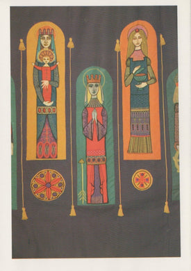 Hampshire Postcard - Romsey Abbey - Embroidered Curtain, South Aisle - Mo’s Postcards 