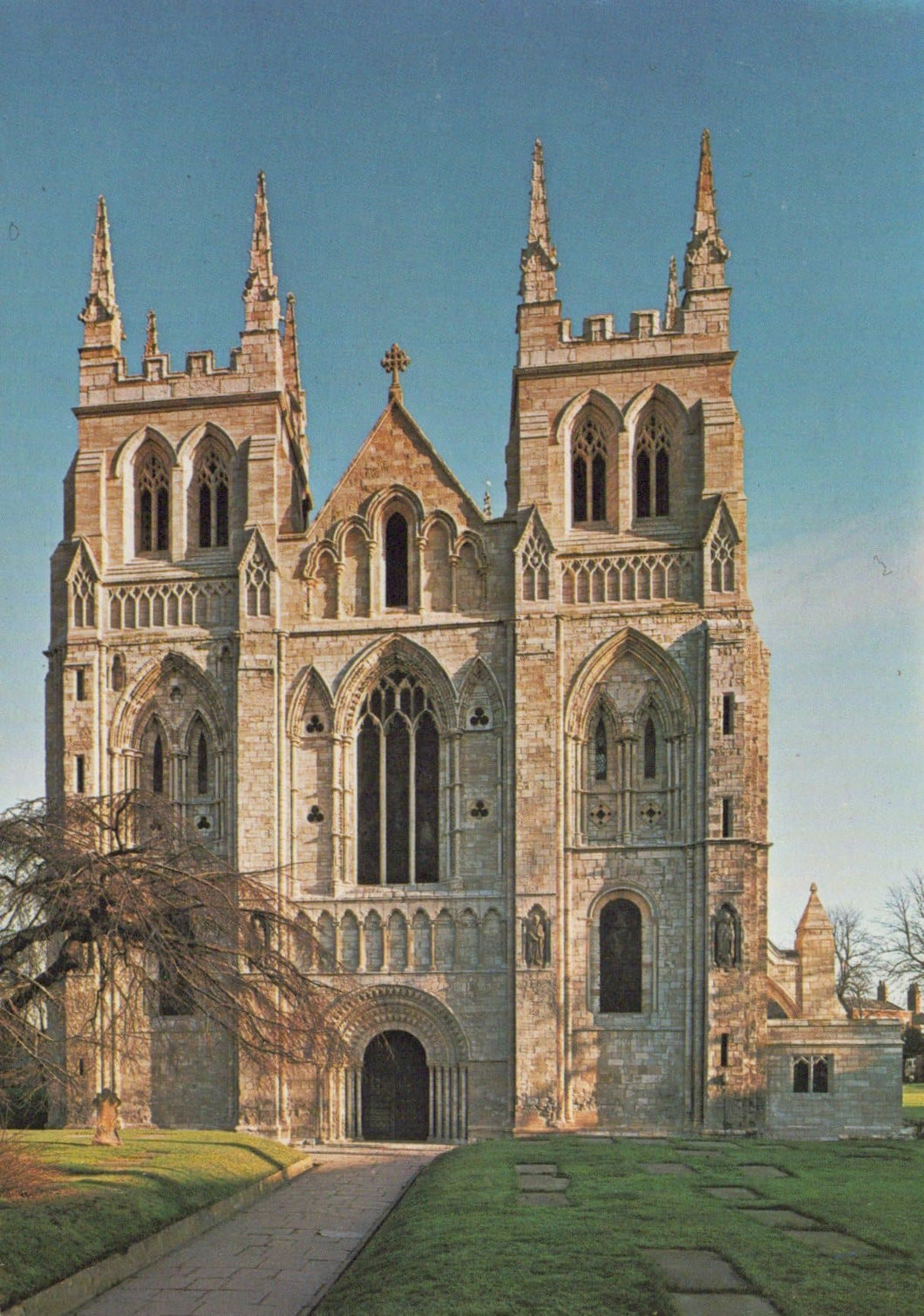 Yorkshire Postcard - Selby Abbey - West Front - Mo’s Postcards 