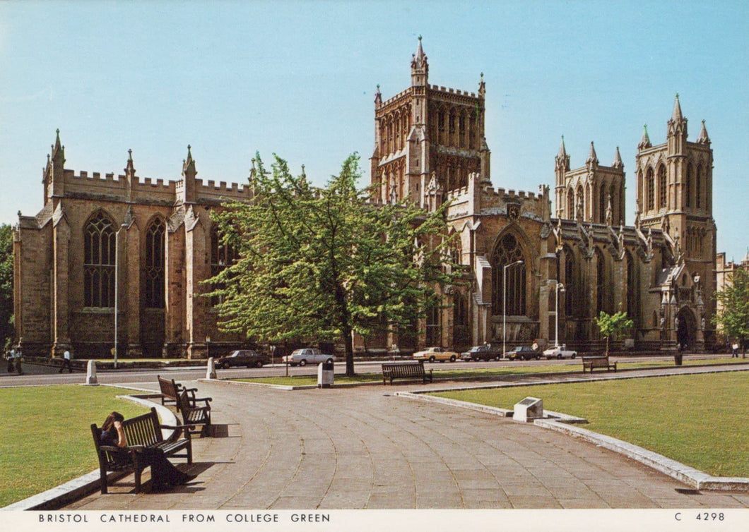 Bristol Postcard - Bristol Cathedral From College Green - Mo’s Postcards 