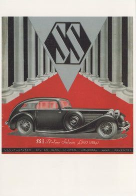 Road Transport Postcard - The S.S.1 Coupe Motor Car - Mo’s Postcards 