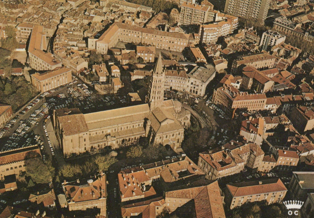 France Postcard - Aerial View of Toulouse - La Ville Rose - Mo’s Postcards 
